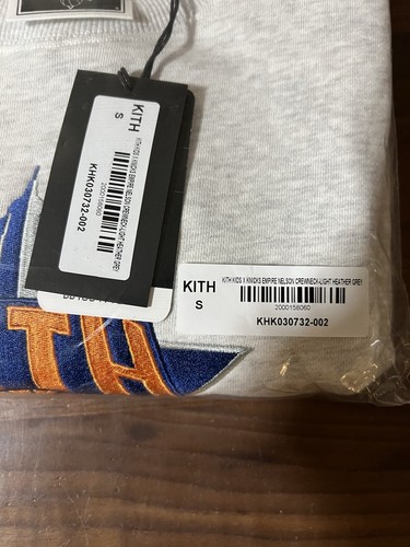 Kith Kids for the NY Knicks Empire Nelson Crewneck Size Small Light Heather Grey - Picture 7 of 8