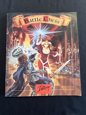  Rare Battle Chess Interplay Vintage PC IBM game Manual only 1988