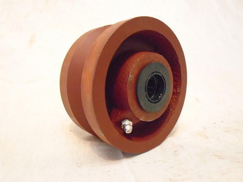 Ruota girevole 4" x 2" Kingpinless 7/8" scanalatura a V freno ruota acciaio duttile 1500lb - Foto 7 di 8
