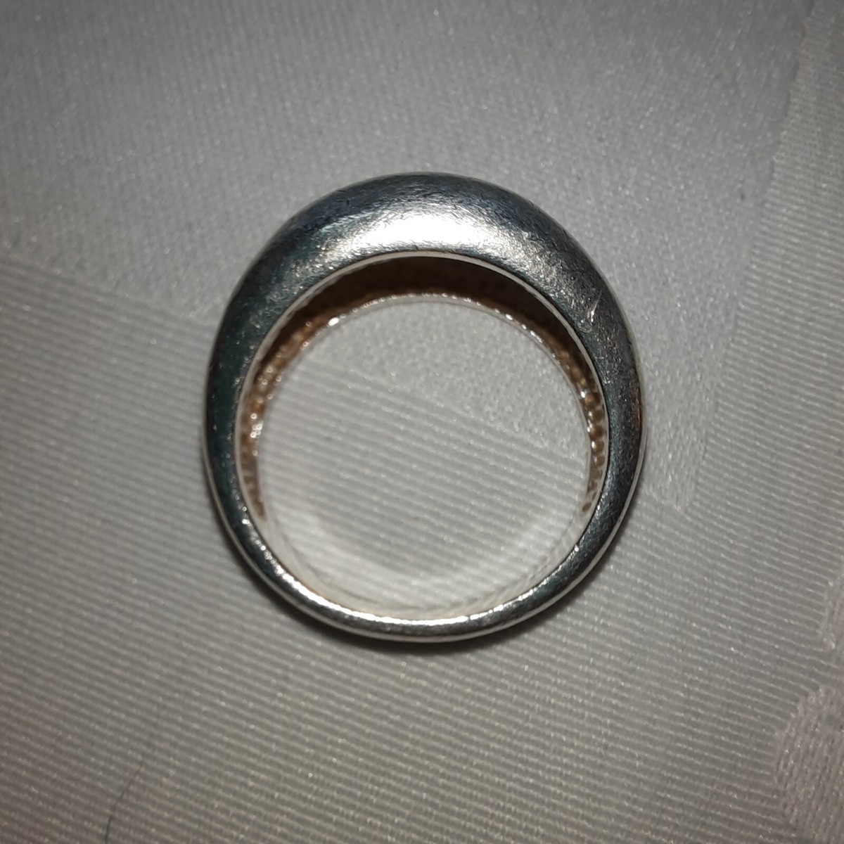 Bague En Argent Massif 925 Taille 57 Avec Zirconiums - Rail Sertie - Occasion Bon état