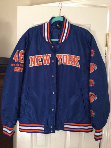 Knicks Blue Orange Satin Jacket Coat 