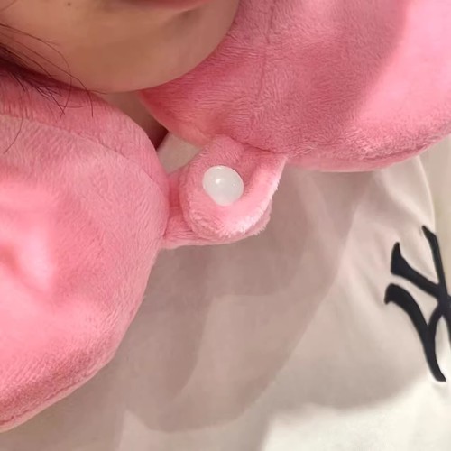 2pcs Cute Kirbuy U-Shaped Soft Hooded Daily Travel Neck Pillow Soft Plush Pillow - Picture 8 of 12