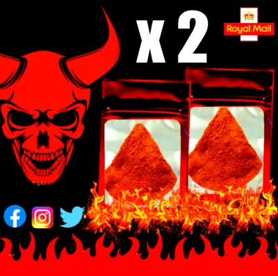 2x HOT CHIP 🔥 WORLDS HOTTEST CHILLI CHIP 🔥 Heat Extreme - Image 1 of 4