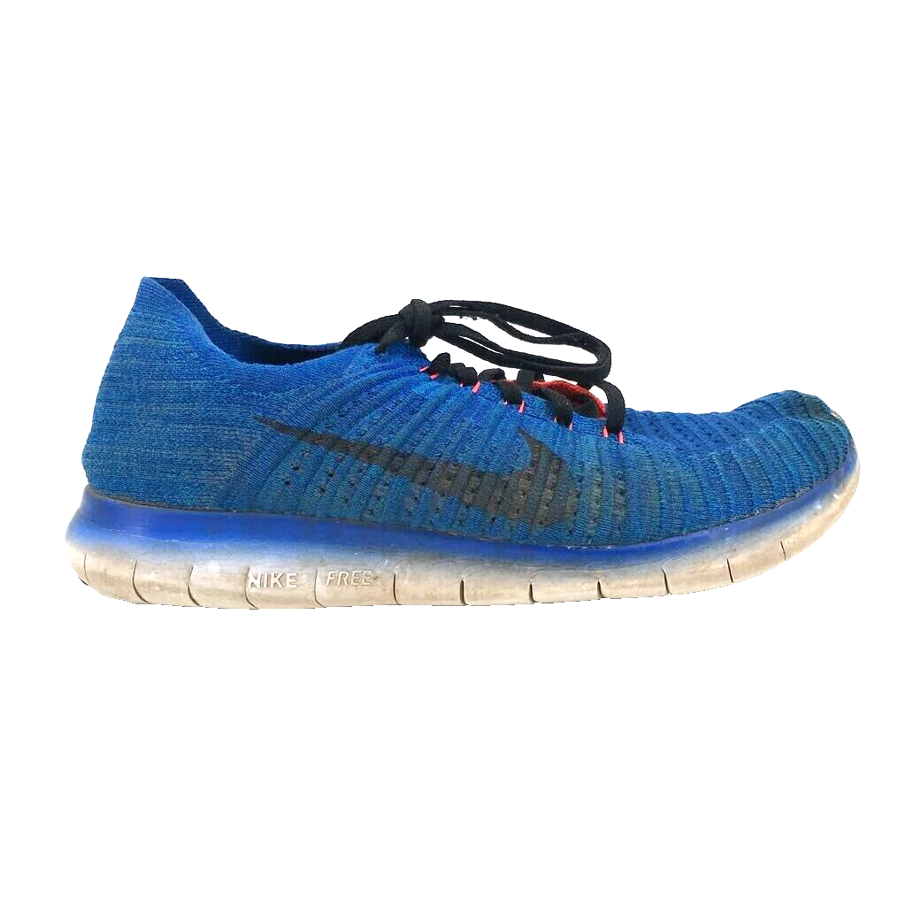 Mens 10 Nike Free RN Flyknit Sneakers Blue 831069-405 Running Low Top Mesh  2016