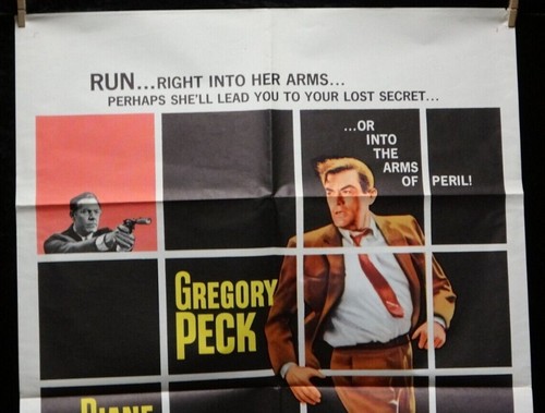 Mirage 🎬 Original Theater Mystery Movie Poster Gregory Peck Diane Baker 1965 - Bild 2 von 5