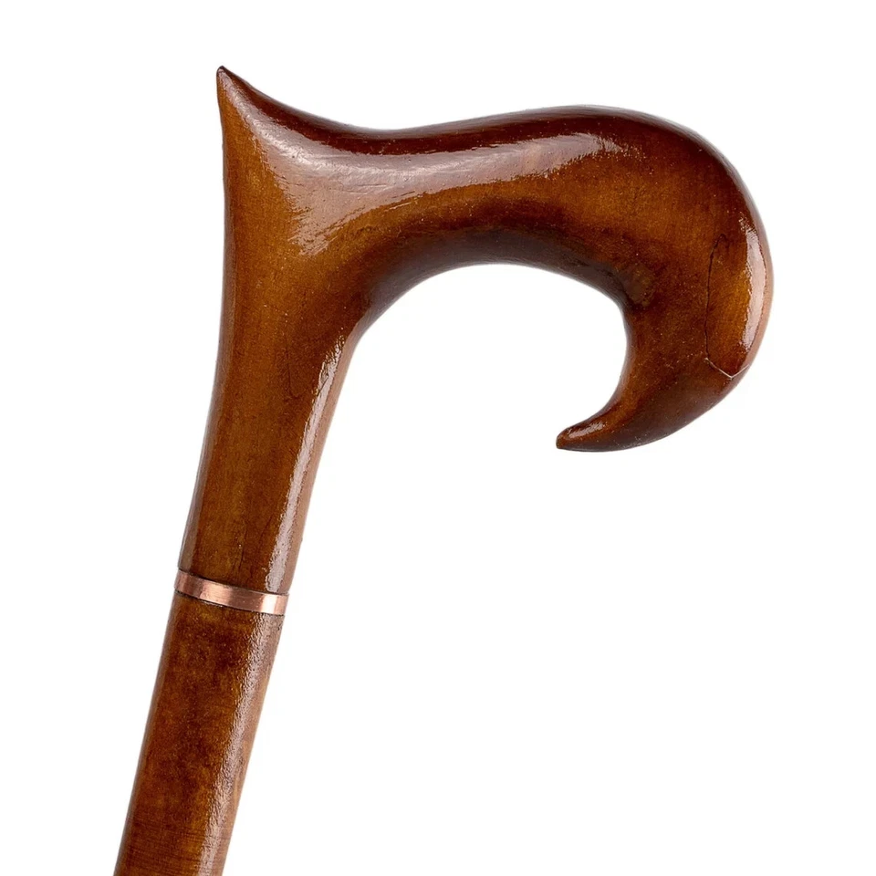 Bastón Derby para mujer, bastones rojos tallados a mano y bastones para mujer - Ergo Foto 4 de 4