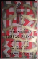 1929 Fred Butterfield NYC Pueblo Prints Clothing Fabric 310 Swatch Catalog B3-39
