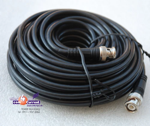 5M VINTAGE KABEL NETZWERKKABEL LAN CABLE 50 OHM 5 METER 2x BNC STECKER #K61