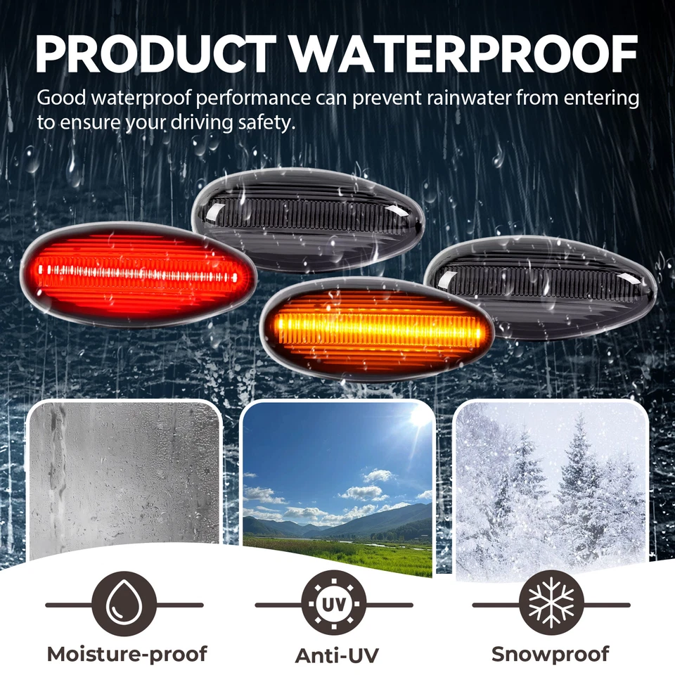 Luces de señalización laterales LED de doble cama para Silverado GMC Sierra 2500HD 3500HD 01-07 Foto 3 de 4