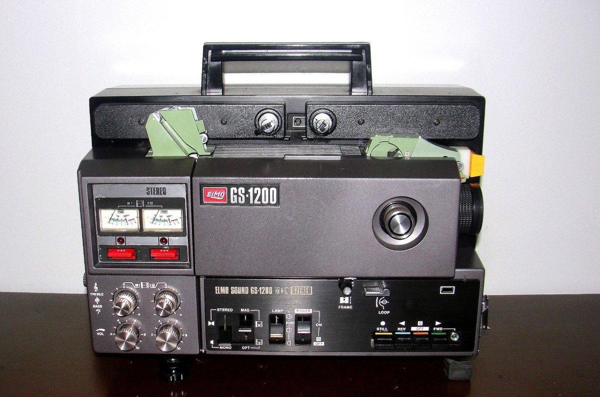 ELMO GS-1200 STEREO SOUND M &O Super 8mm film PROJECTOR