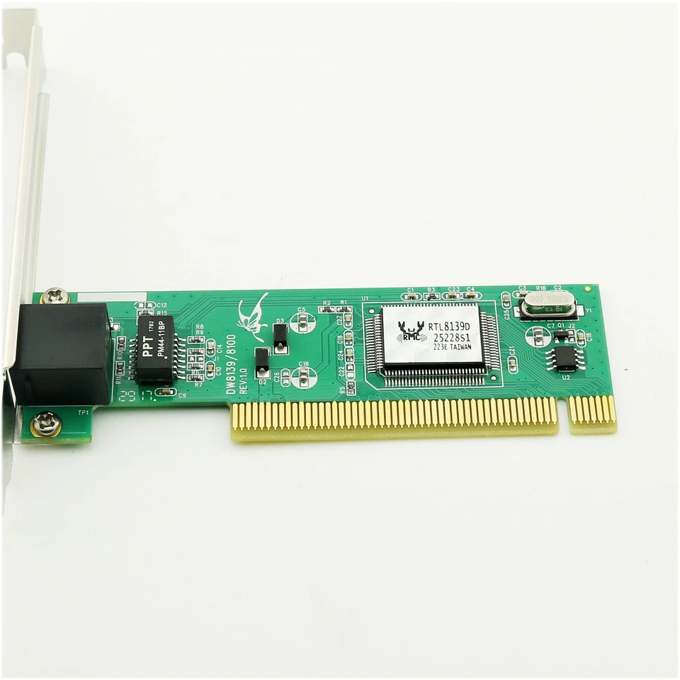 1x 10/100Mbps PCI Ethernet Network Card RTL8139D Desktop LAN Card No Need Driver - Image 2 of 4