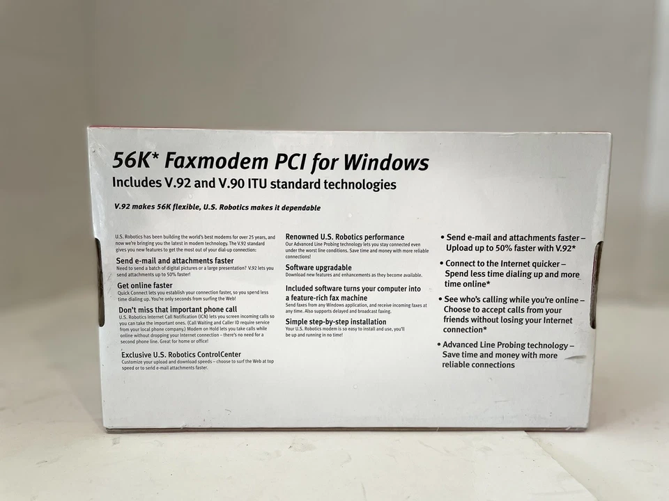 US Robotics 56k FaxModem PCI V.92 USR5699B. New/Sealed. - Image 2 of 4