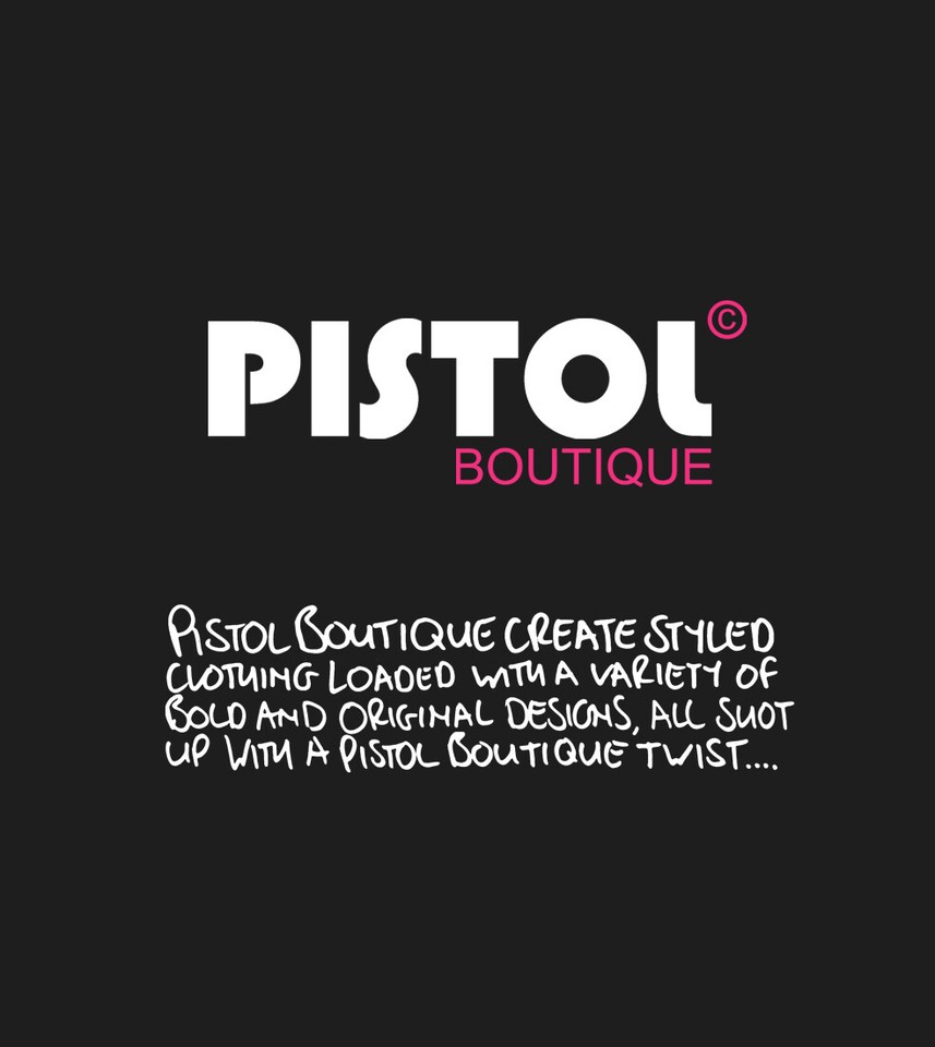 Pistol Boutique Men's Black Crew Neck GOLD DRIBBLE SKETCH HEART Tshirt