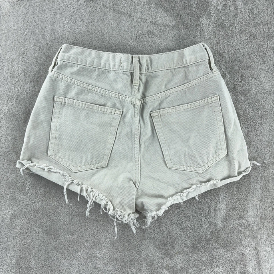 We The Free Shorts Womens Size 26 White Denim Frayed Cutoff Casual - Image 2 of 4