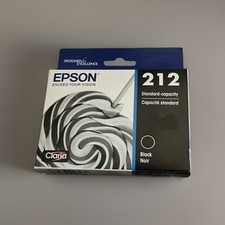 New Sealed Epson 212 Black Ink Cartridge T212120 Expired 2025 Genuine Sealed Box