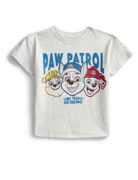 Paw Patrol Unisex Platinum Heather Graphic Toddler T Shirt Toddler Size 5T NWT