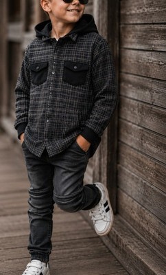 NEU Handmade Übergangsjacke GR 122-128 Coolio Gefüttert Herbst Frühling Oversize