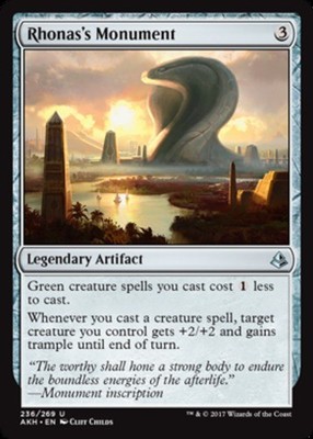 MTG Rhonas's Monument, Amonkhet, Heavily Played, English