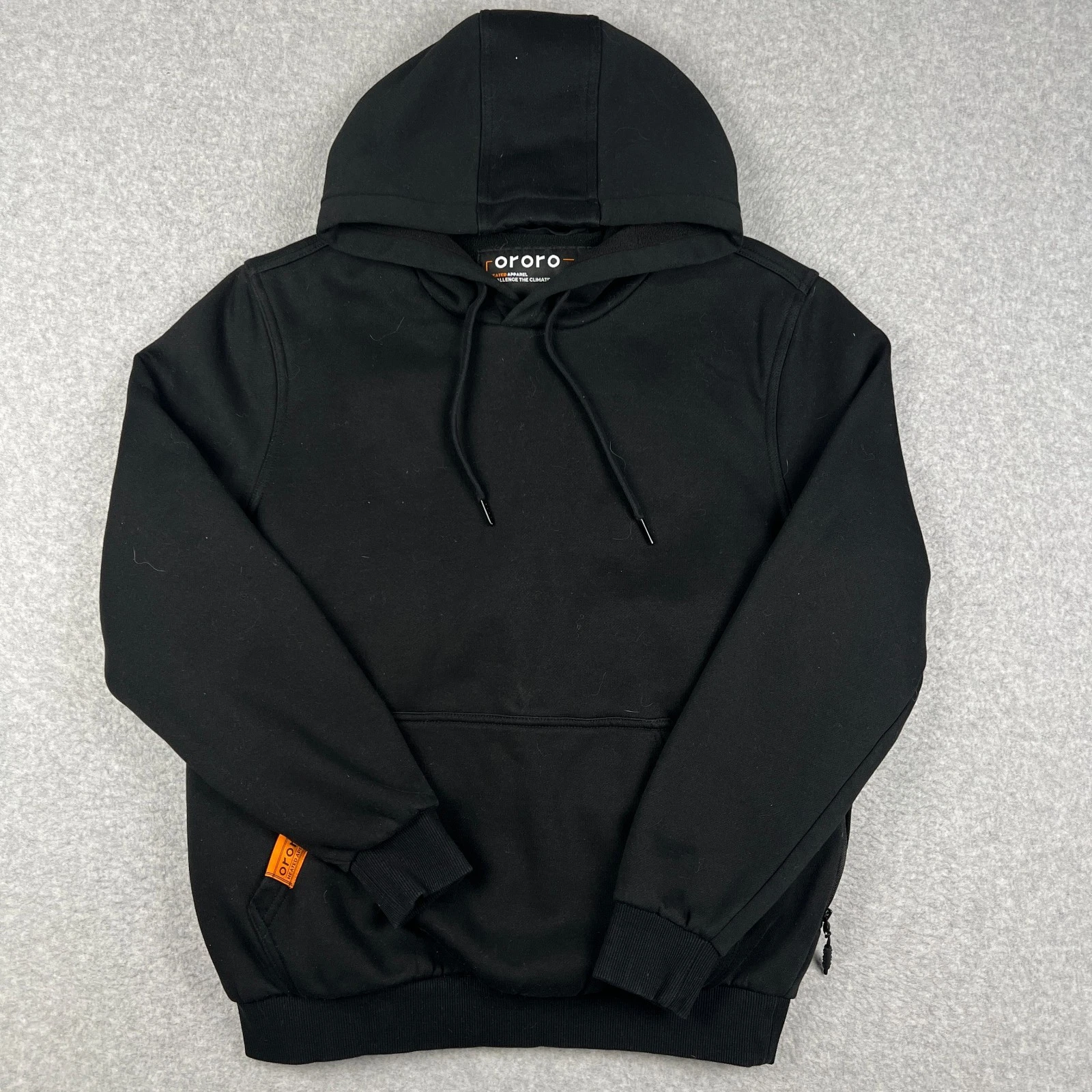 ORORO Heated Hoodie Pullover Sweatshirt Small Mens Black No Battery