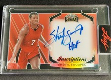 SHERYL SWOOPES 2025 LEAF METAL WOMEN OF SPORT ON CARD AUTO INSCRIPTIONS HOF /150