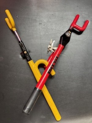 Steering Wheel Lock (Yellow and Red Color) Keys to Lock and Unlock are Included