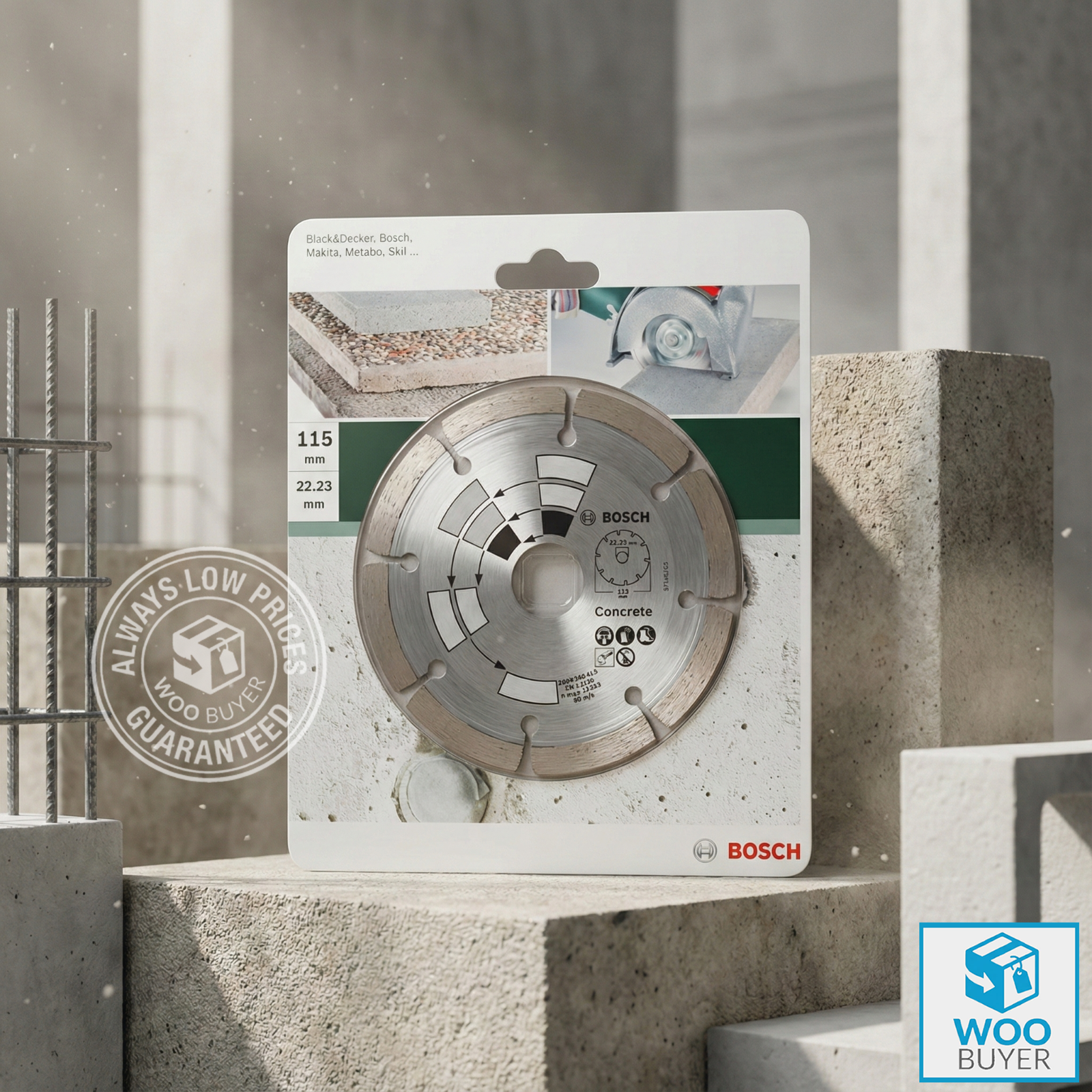 BOSCH diamond cutting disc for concrete top granite 115mm 22.23mm 2609256413