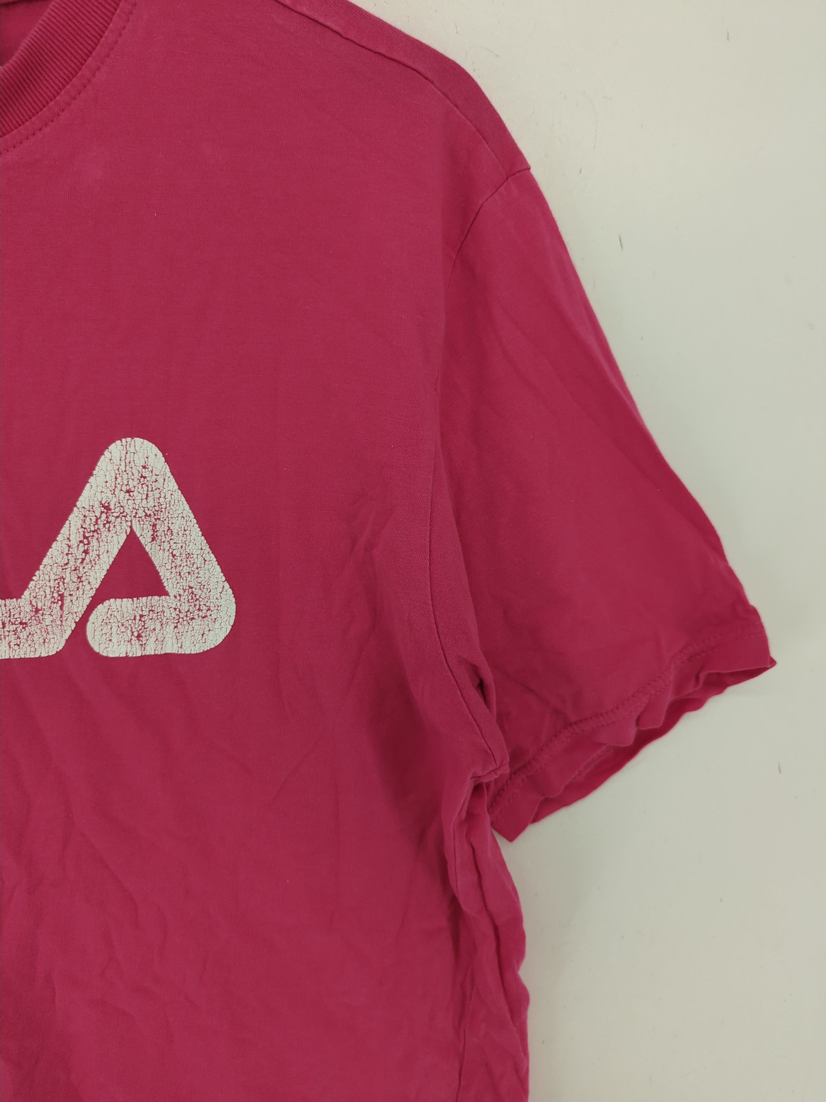 T shirt uomo Fila M rosa grafica 100% cotone basic