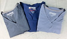 Lot of 3 Women  s Scrub Tops Size XL Grey  s Anatomy by BARCO, V-neck, NWT C-25 