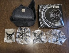 New Set Of 4 Small Ninja Stars Perfect Point With Holding Case Nib