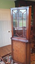 Mahogany Corner Display Cabinet (1 tall or split 2 small) Strongbow, late 19 C.