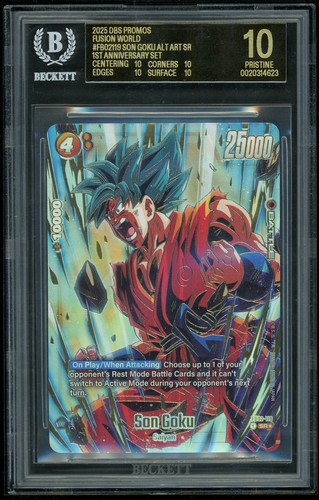  Dragon Ball Son Goku ALT ART SR 2025 SCG FW Promos 1st Anv BGS 10 Black Label