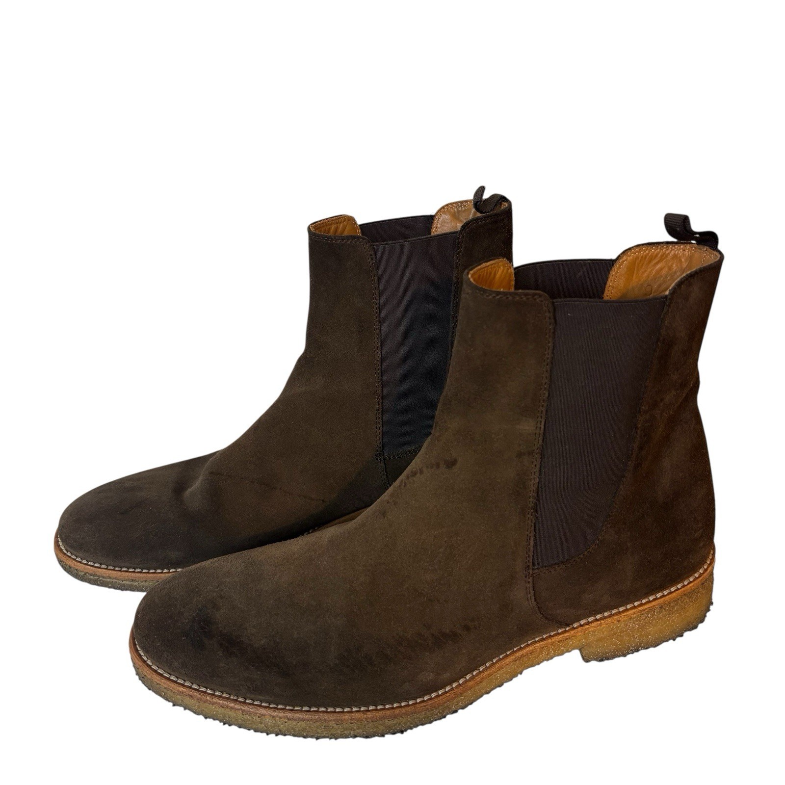 ORO Chelsea Boots Brown Suede Made Spain Men’s Size 9-image