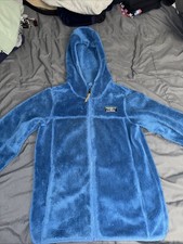 LL Bean Kids Blue Hooded Fleece Jacket