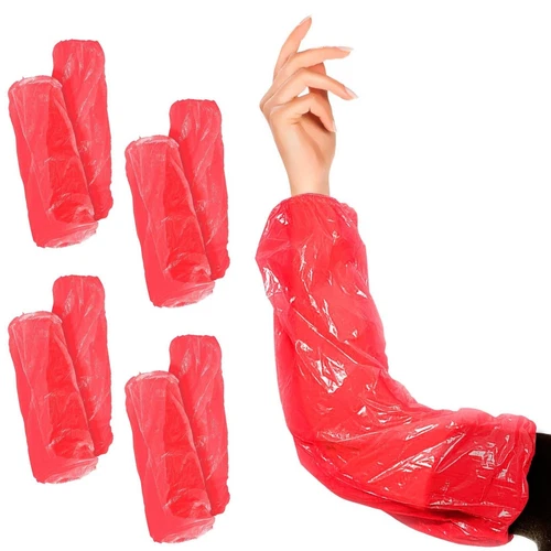 Red Disposable Arm Sleeves Covers 18-Inch, Pack of 2000 Sleeve Protectors