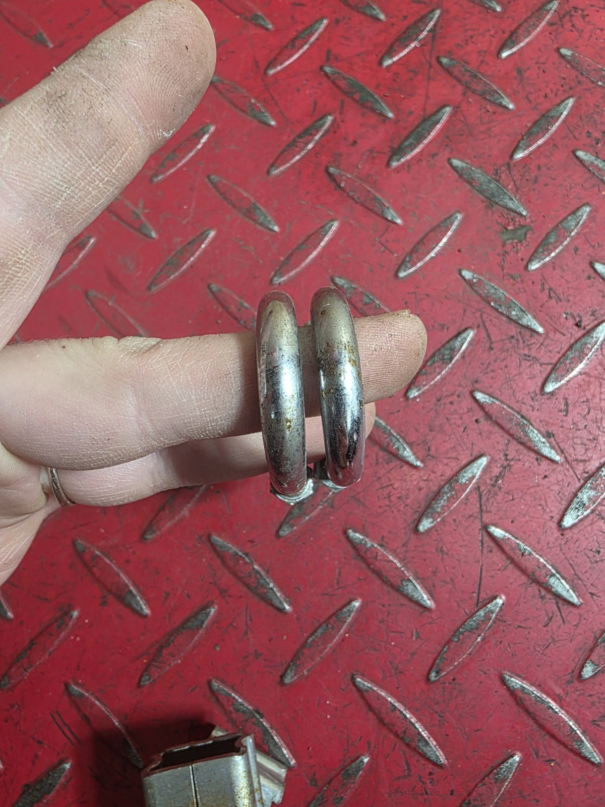 1975 Mobylette Motobecane 4T Handlebar Hold Down Clamps