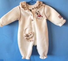 Vintage Disney Babies Minnie Mouse Fur Collection Blanket Sleeper 0-6 Months