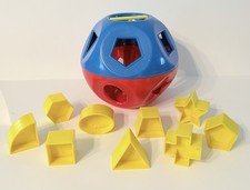 Tupperware Vintage Shape-O-Ball Toy Block Sorter 9 Shapes