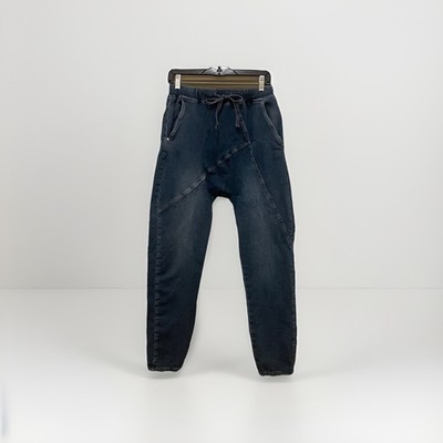 Melly & Co Italy Baggy Harem Jeans Medium Dark Wash Drop Crotch Lagenlook