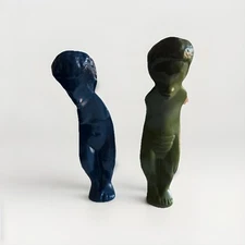 Jaru Pottery California Man & Woman 10 Inch Sculpture Chalkware Figures