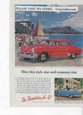 Original 1952 Studebaker Commander Vintage Print Ad
