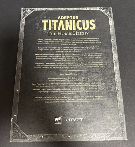 Livre 'Shadow And Iron' Pour Adeptus Titanicus - Univers Warhammer 40k, Neuf, édition Games Workshop