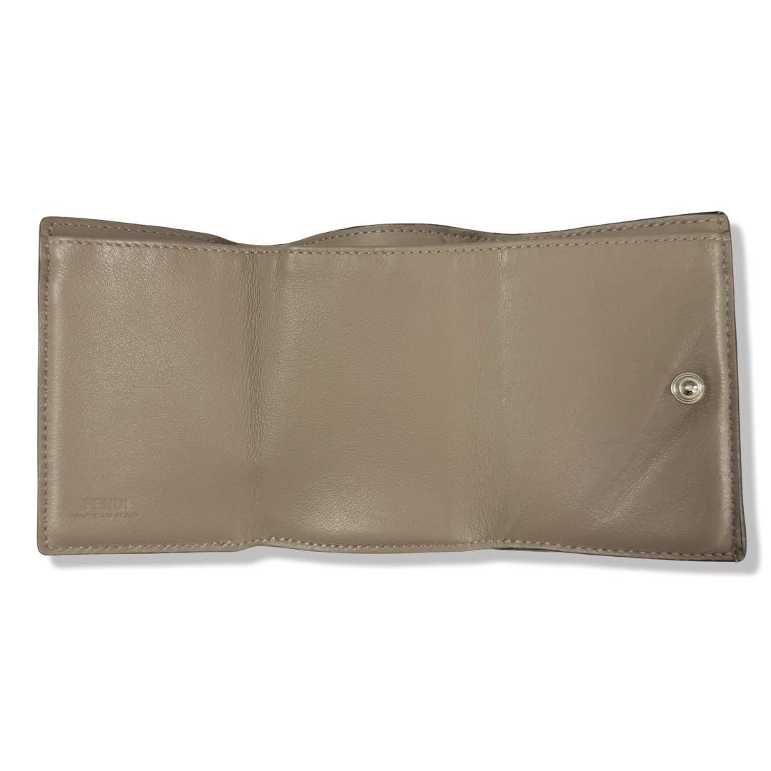 Fendi Peekaboo Micro Wallet Leather Tri-fold Wallet | eBay