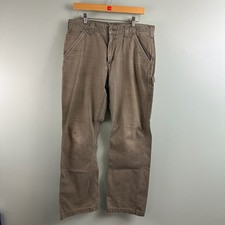 Carhartt Carpenter Relaxed Fit Pants Work Wear Utility B324ARG Men  s 34x30 Green