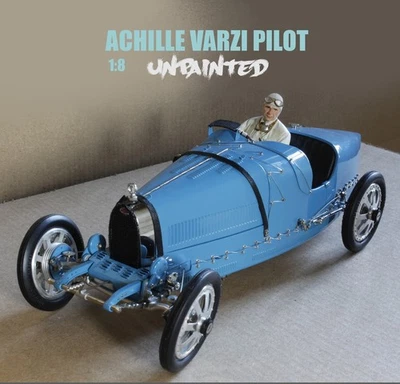 ACHILLE VARZI FIGURINE 1/ 8 pour ART AUTO COLLECTION BUGATTI 35. NON PEINT - Photo 1/4