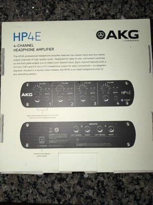 AKG HP4E 4-Channel Headphone Amplifier - in the box with power chord