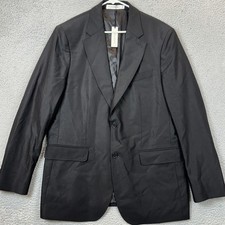 NEW Banana Republic Wool Blazer Mens 42R Tailored Slim Black Reda Flexo Italian