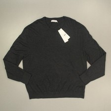 Calvin Klein Men Merino Blend Pullover Sweater Size 2XL Charcoal Long Sleeve NWT