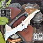 Ashen Edge Custom Pizza Cutter AUS-10 Steel Micarta Sports Best Selling