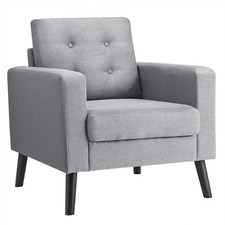 Modern Upholstered Accent Sofa Chair Button Tufted Armchair Leisure Lounge Chair