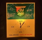 Vintage Heileman’s Old Style Beer Light Up Clock Sign LaCrosse WI Advertising.